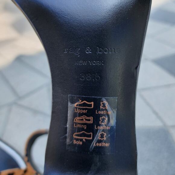 Rag & Bone Ellis Cheetah Suede Open Toe Sandals 38.5 - Picture 7 of 10